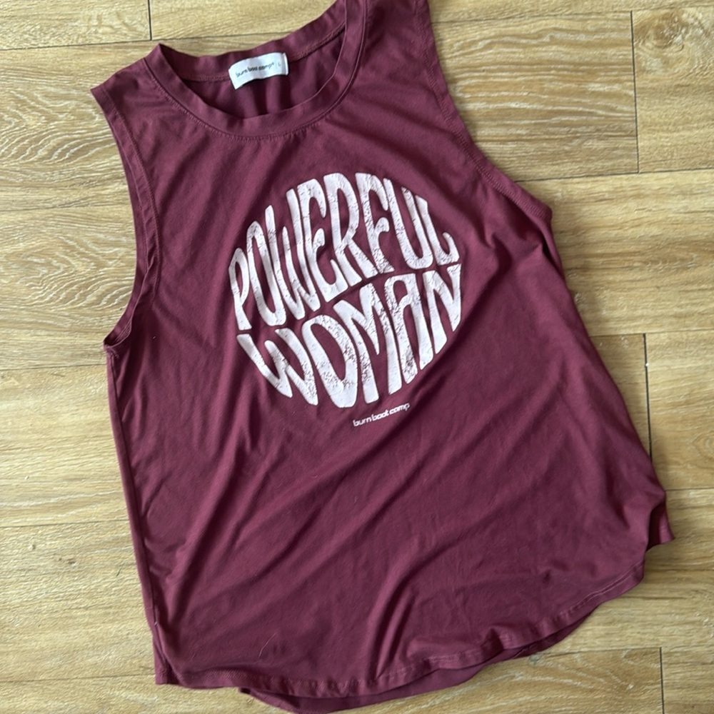 Burn Boot Camp powerful woman muscle size large EXCELLENT CONDITION